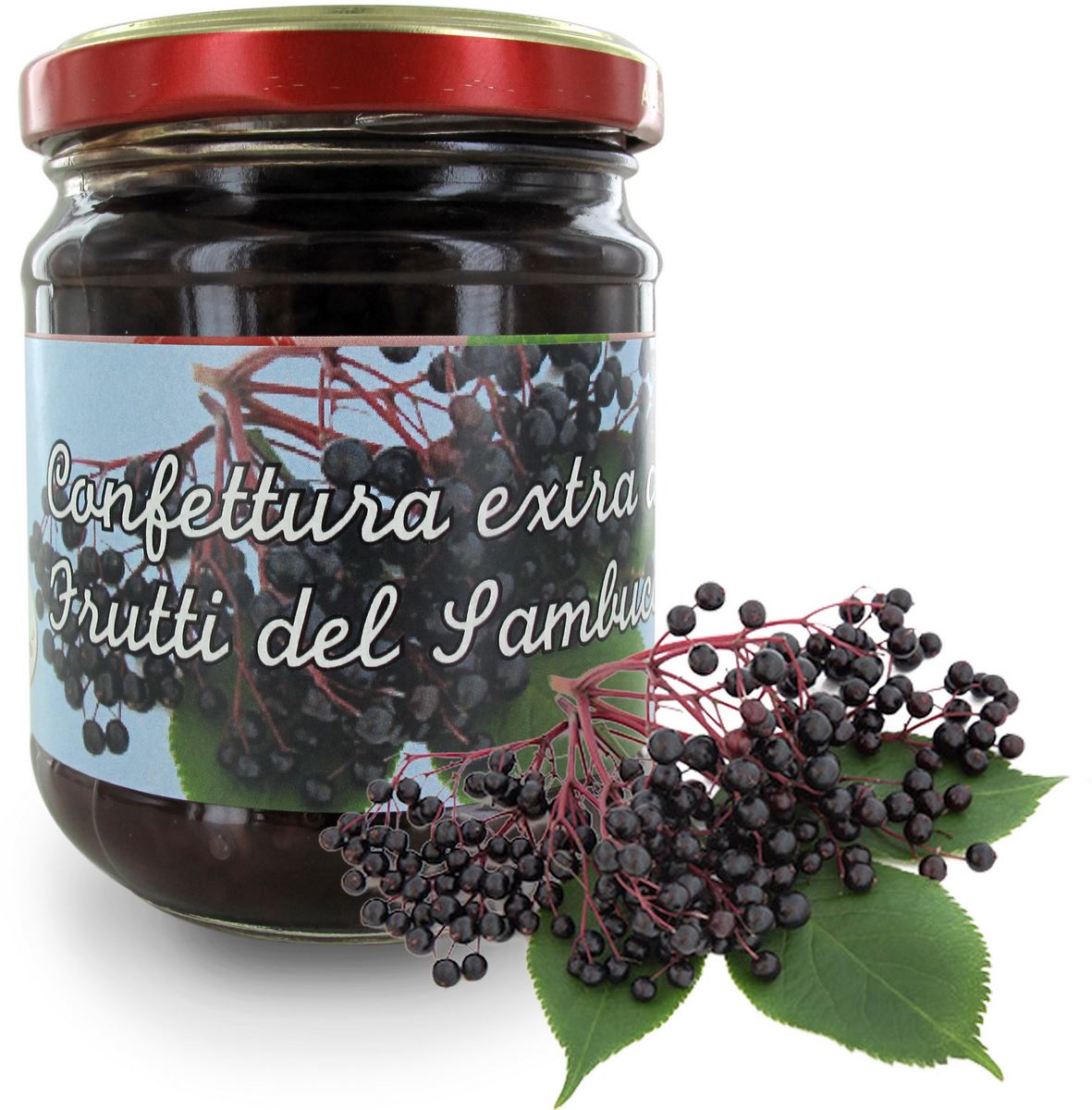 confettura extra frutti del sambuco di sant antonio di padova da 220 grammi