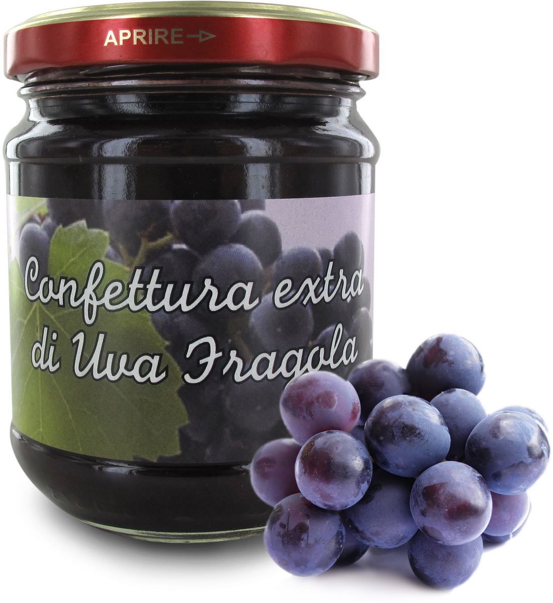 confettura extra di uva fragola di sant antonio di padova da 220 grammi