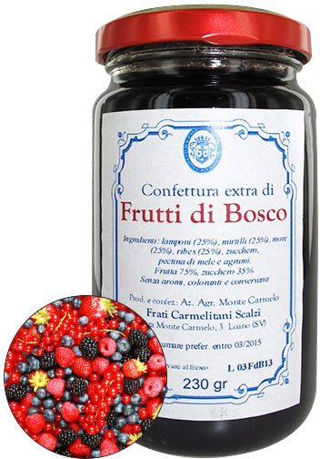 confettura di frutti di bosco dei frati carmelitani scalzi - vasetto 230g
