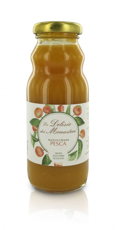 succo di pesca senza zuccheri aggiunti - le delizie dei monasteri - 200 ml 