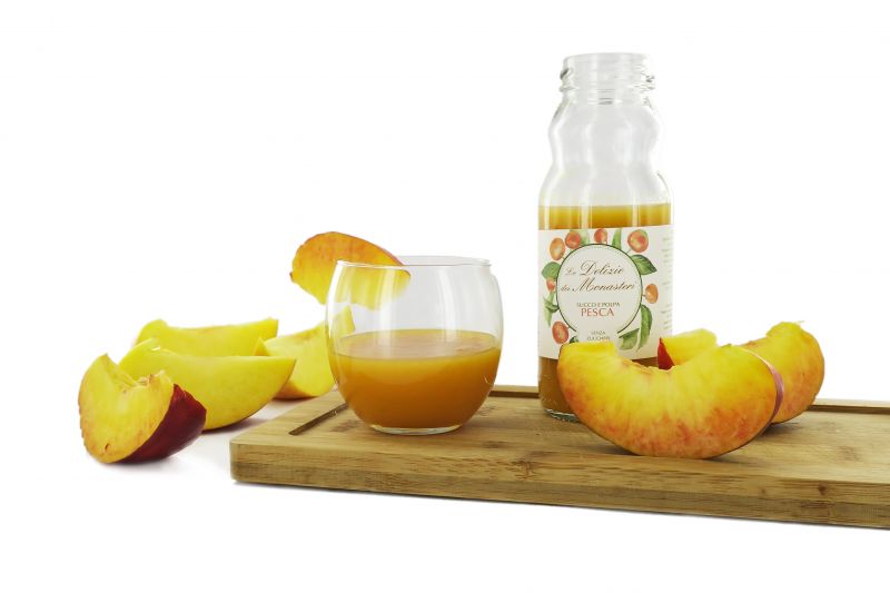 succo di pesca senza zuccheri aggiunti - le delizie dei monasteri - 200 ml 