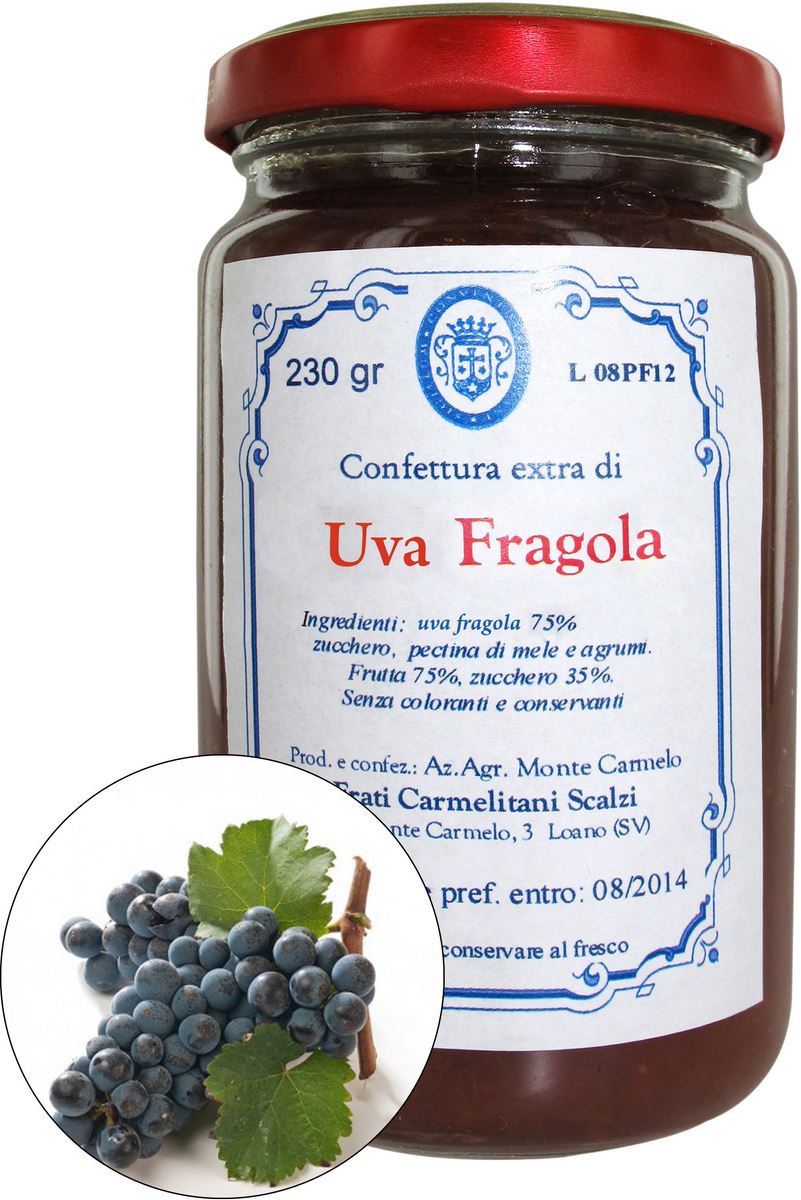 confettura di uva fragola dei frati carmelitani scalzi - vasetto 230g