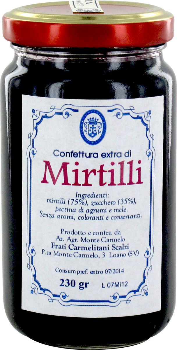 confettura di mirtilli dei frati carmelitani scalzi - vasetto 230g