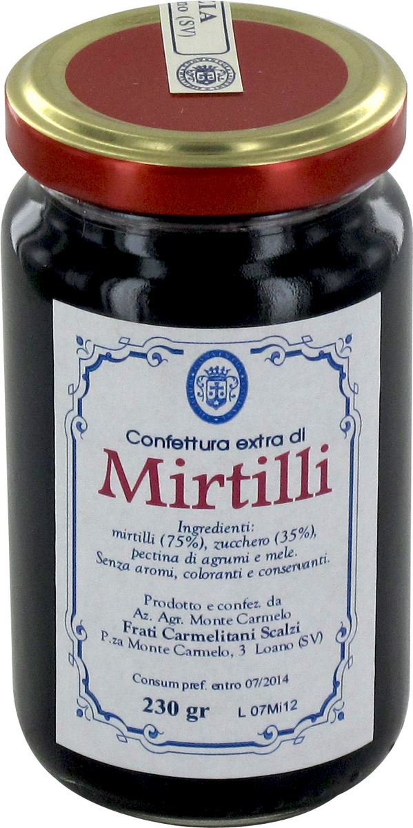 confettura di mirtilli dei frati carmelitani scalzi - vasetto 230g