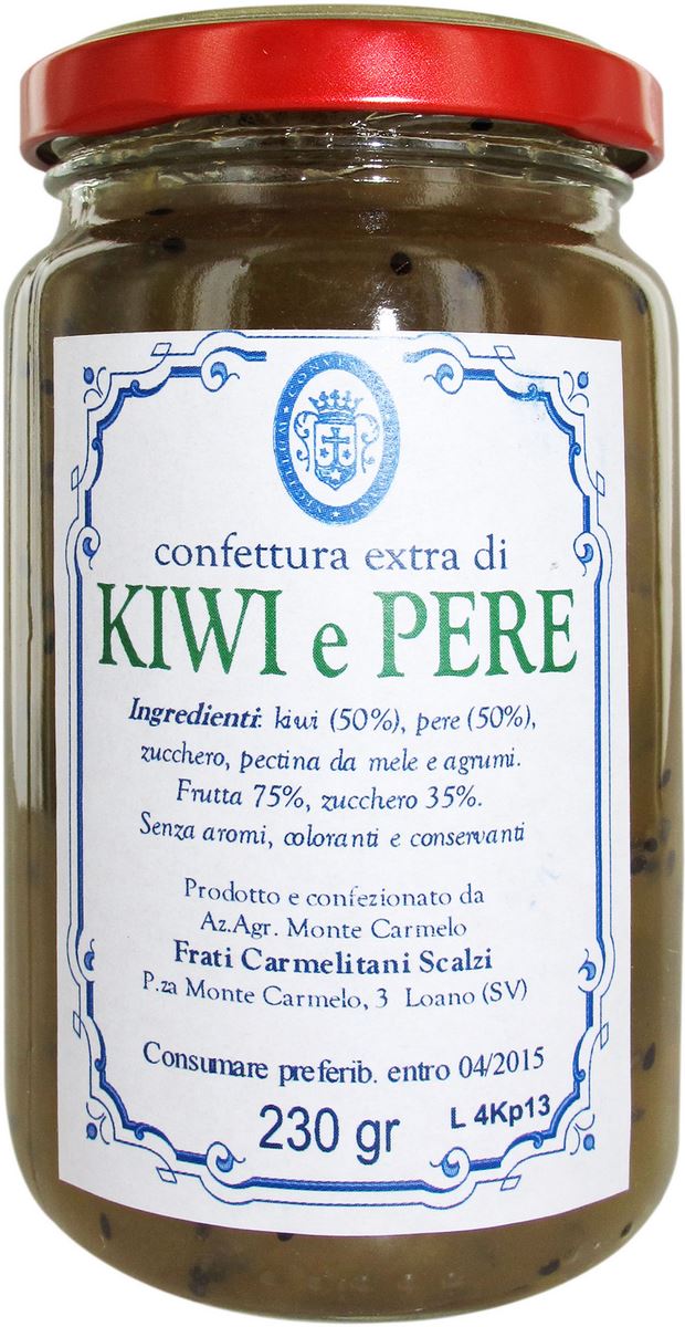 confettura di kiwi e pere dei frati carmelitani scalzi - vasetto 230g