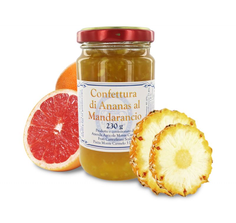 marmellata di ananas al mandarancio dei frati carmelitani scalzi - vasetto 230g