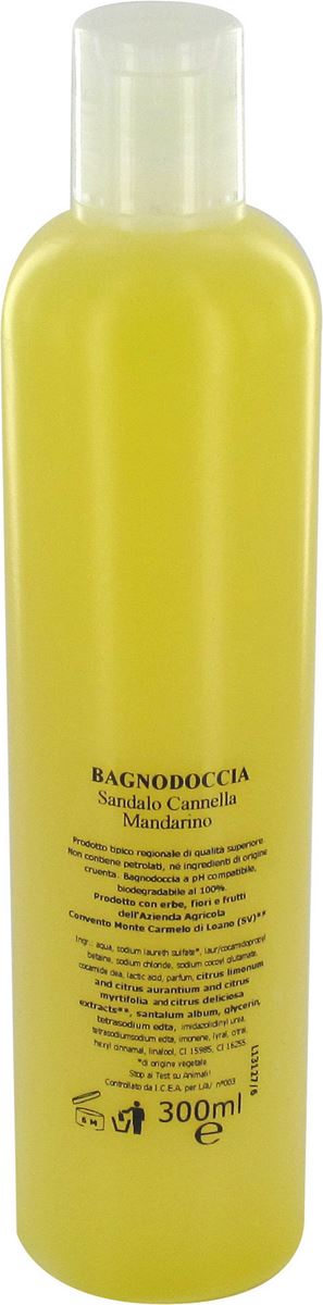 bagnodoccia erboristico al sandalo, cannella e mandarino dei frati carmelitani scalzi - 300 ml