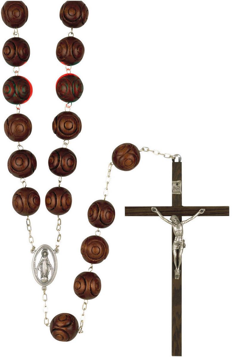 srock:rosario capoletto in legno rondello liscio
