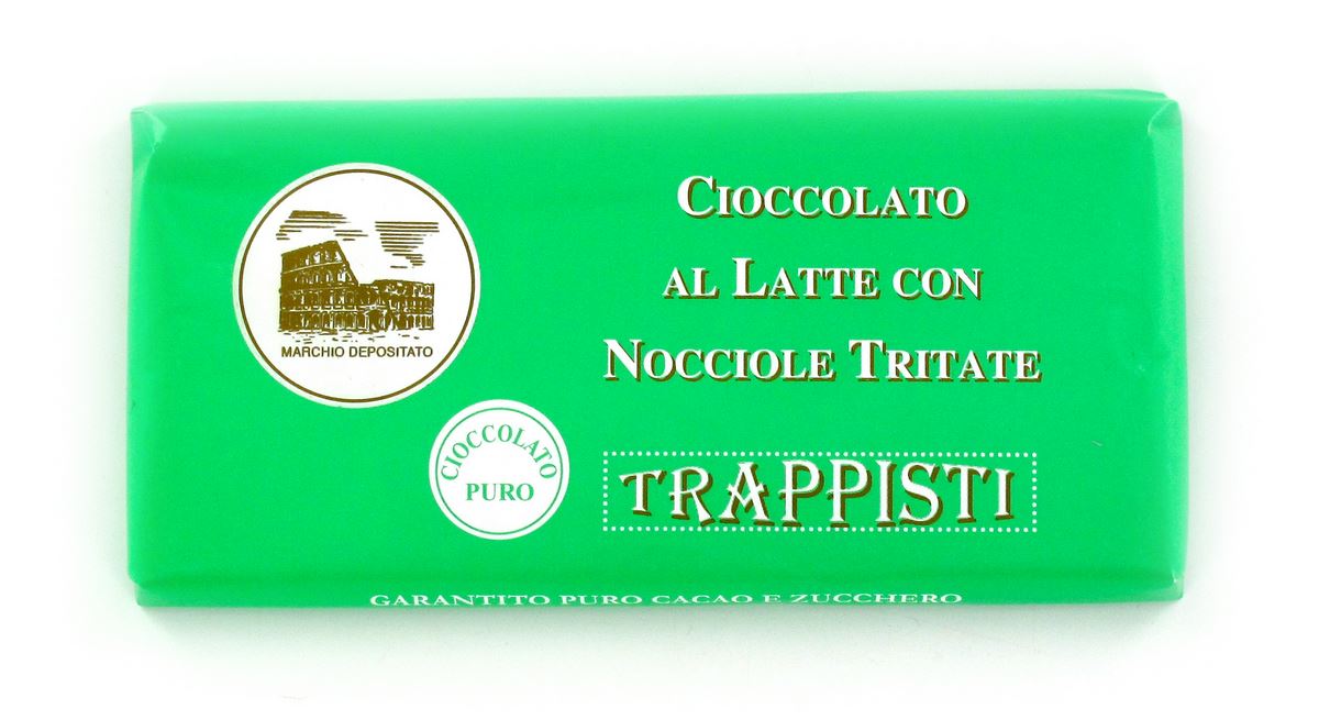 tavoletta di cioccolato al latte con nocciole tritate da 50 grammi