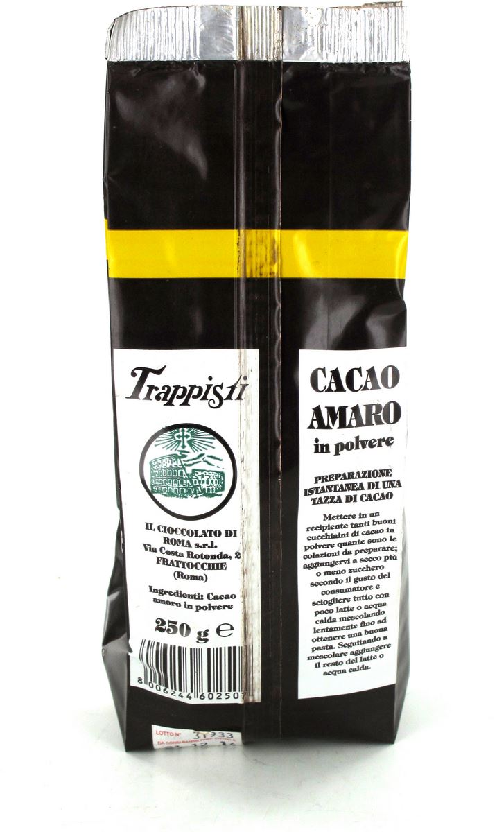 cacao amaro in polvere da 250 grammi
