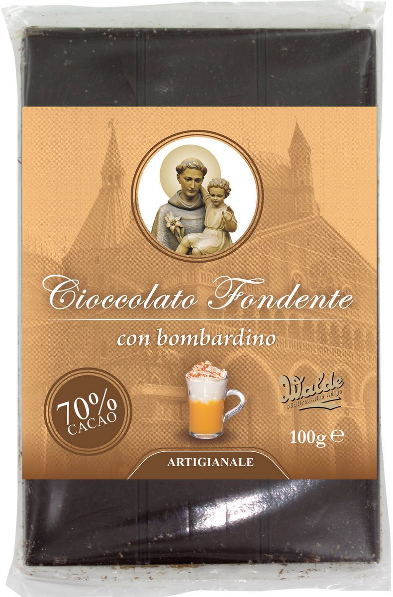 cioccolato fondente al bombardino (70%)