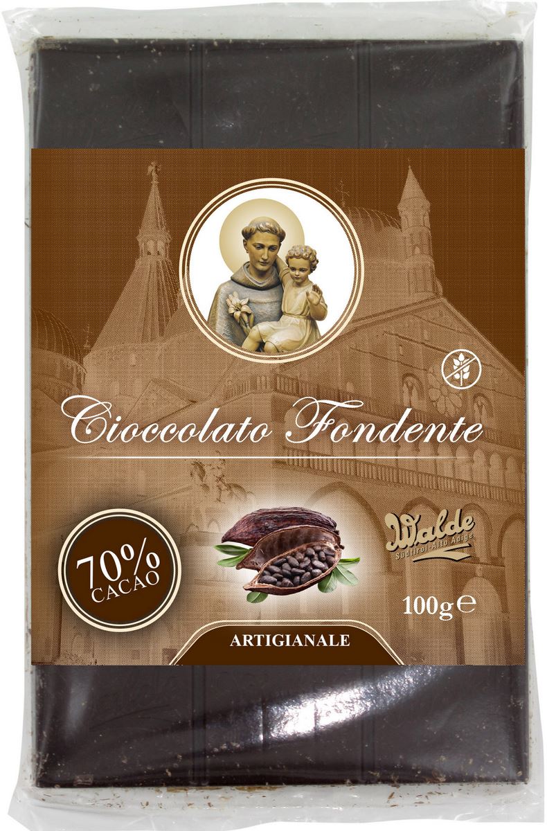 cioccolato fondente (70%) linea san antonio di padova