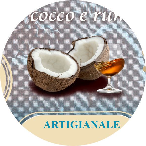 cioccolato fondente a cocco e rum (70%) linea san antonio di padova