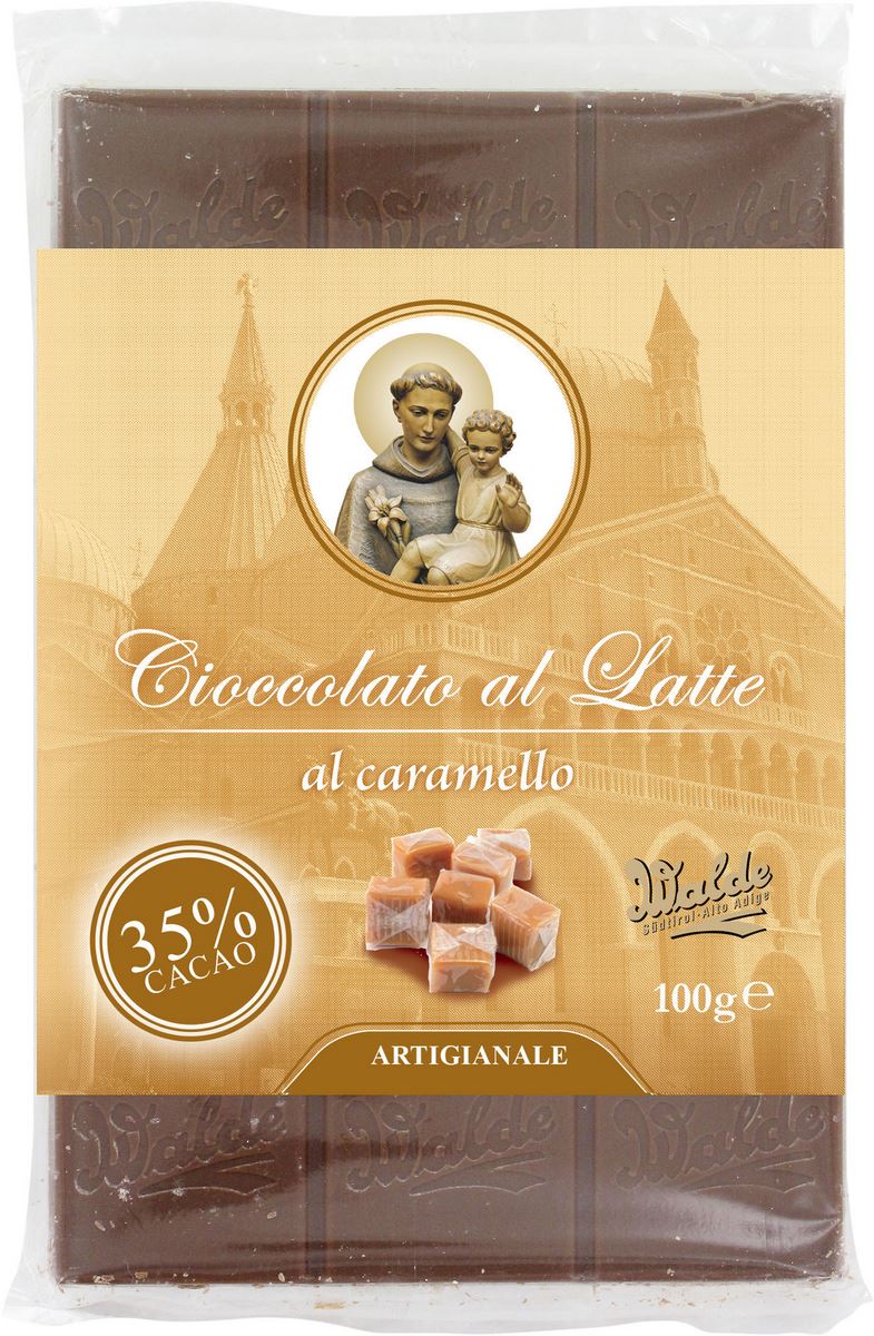 cioccolato al latte al caramello linea san antonio di padova