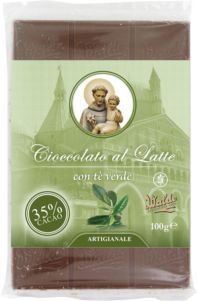 cioccolato al latte con tè verde linea san antonio di padova 