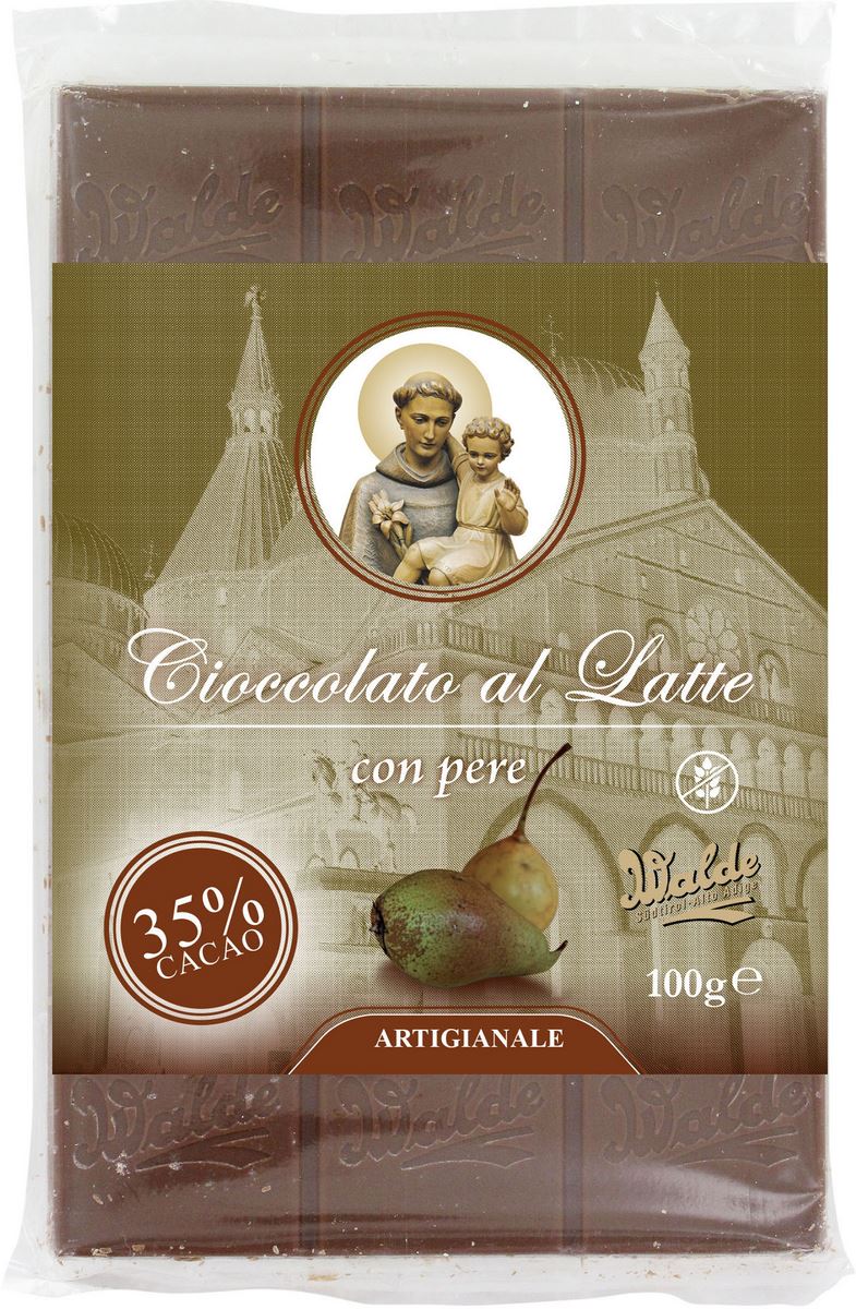 cioccolato al latte con pere linea san antonio di padova