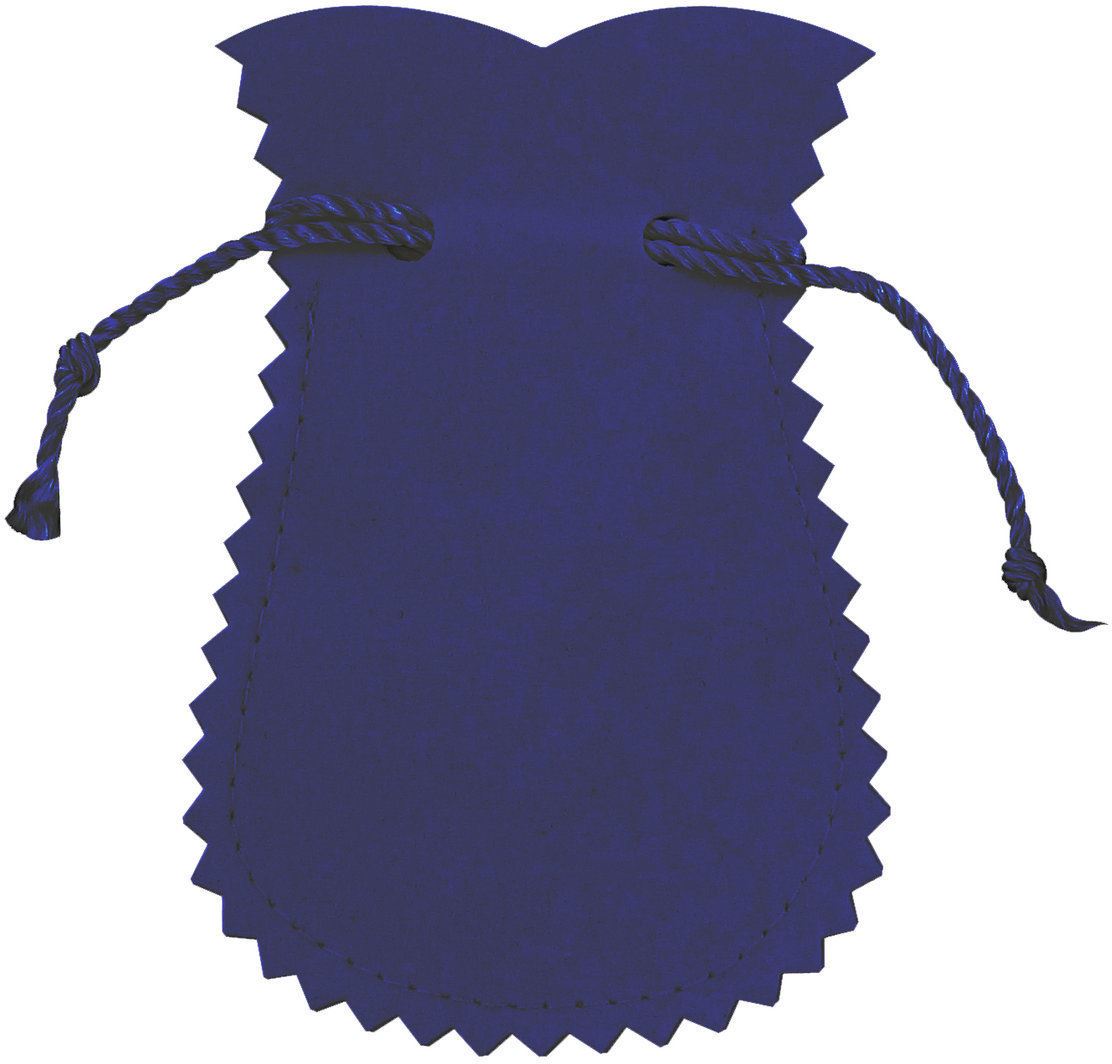 pportarosario anfora in panno vellutato di colore blu - 9,5 x 5 cm