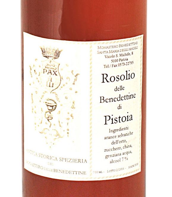 rosolio officinale 700 ml della spezieria delle monache benedettine di pistoia