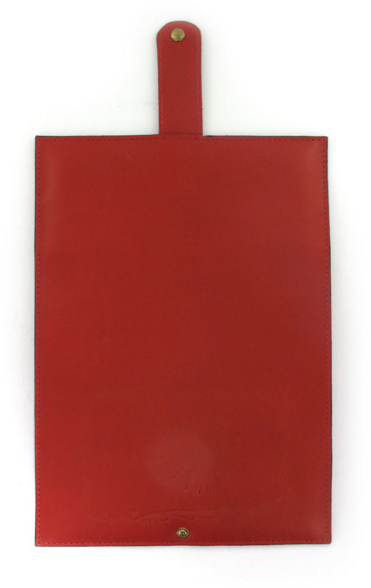 custodia liturgia delle ore (4 volumi) in vera pelle - 19x13 cm - rosso