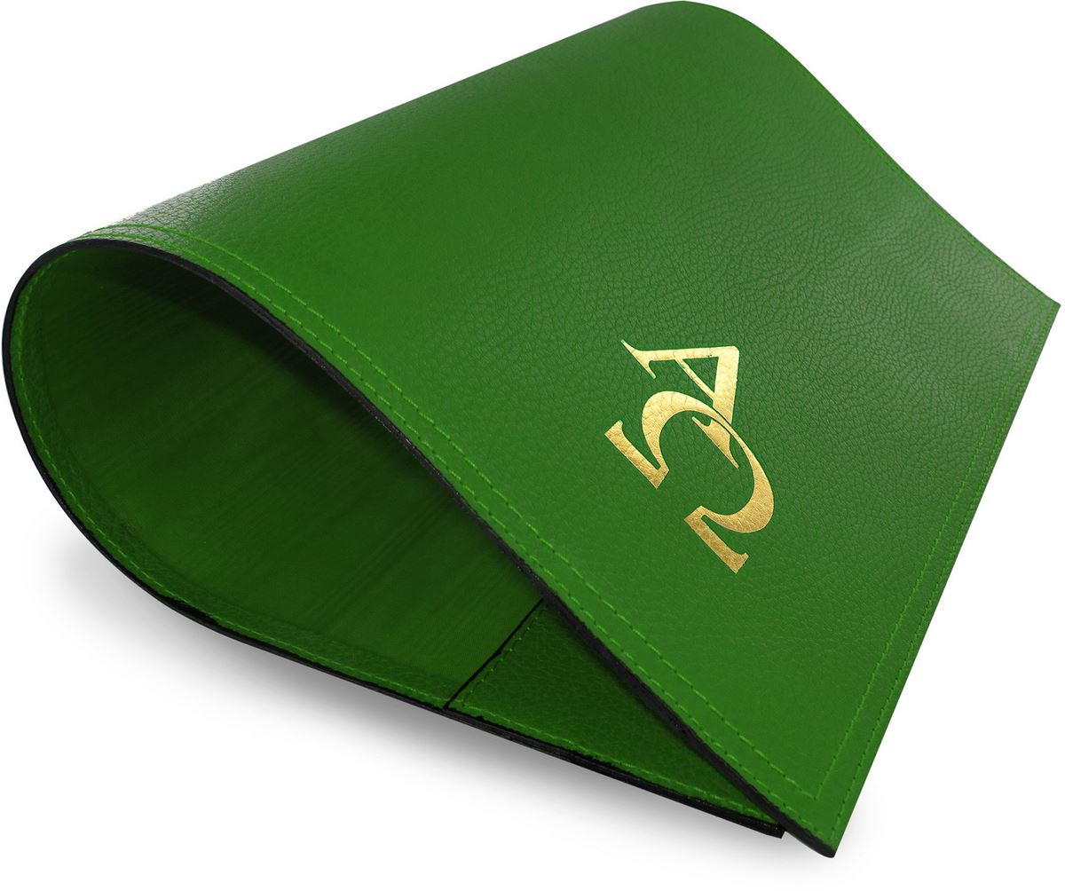 coprilezionario alfa omega in pelle verde - 32x23 cm
