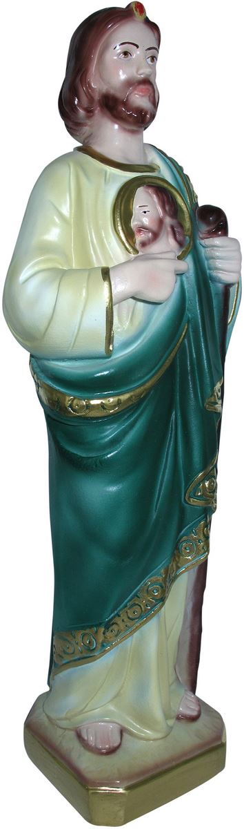 statua san giuda in gesso madreperlato dipinta a mano - 20 cm
