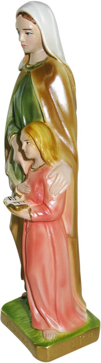 statua santa anna in gesso madreperlato dipinta a mano - 20 cm