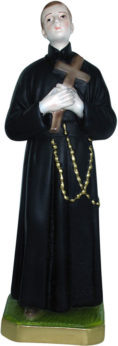 statua san gerardo in gesso madreperlato dipinta a mano - 30 cm