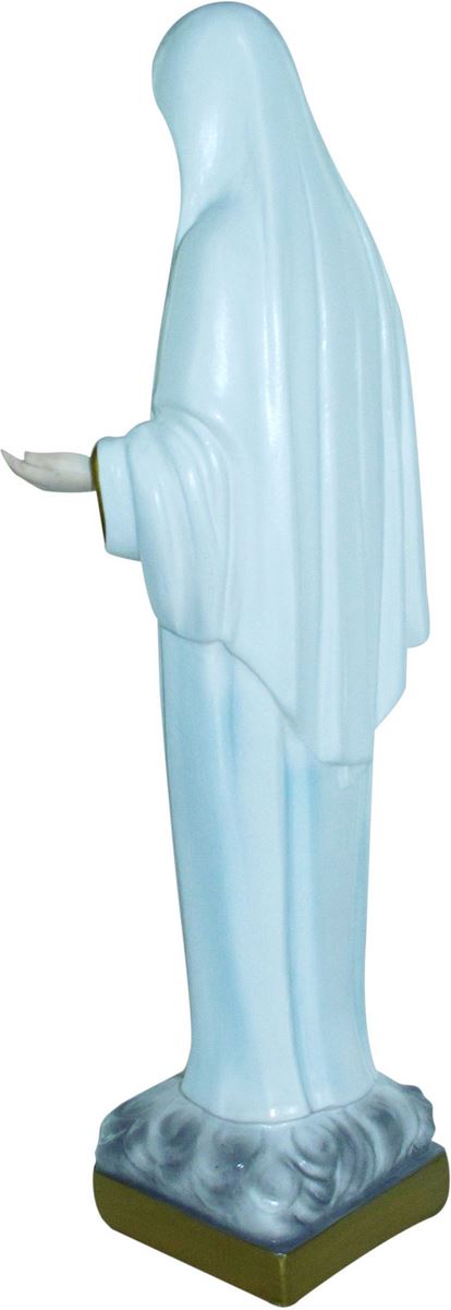 statua madonna di medjugorje in gesso madreperlato dipinta a mano - 30 cm