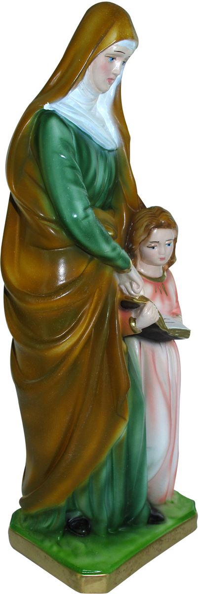 statua santa anna in gesso madreperlato dipinta a mano - 30 cm