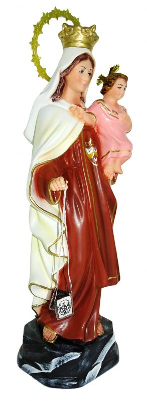 statua madonna vergine del carmine in gesso - 36 cm