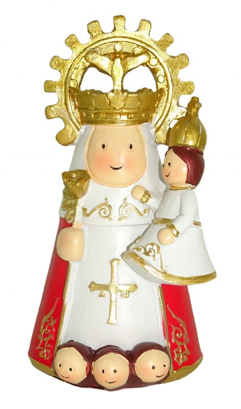 statua della vergine di covadonga da 12 cm in confezione regalo con segnalibro in versione spagnolo