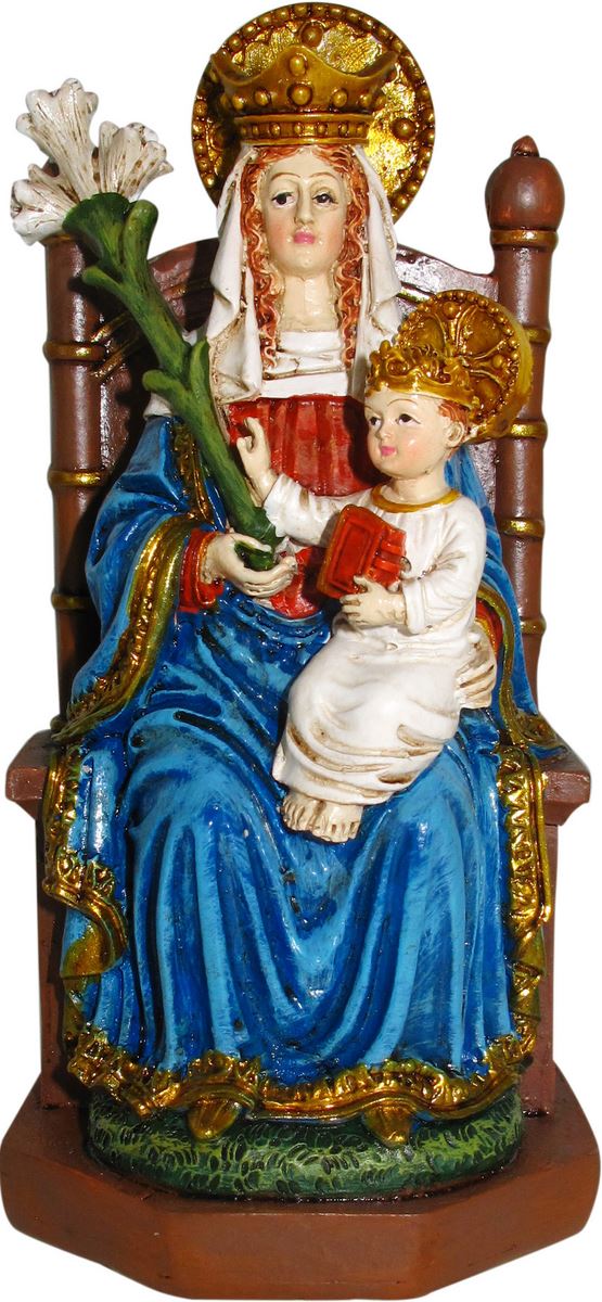 statua di madonna di walsingham (cattolica) da 12 cm in confezione regalo con segnalibro in versione inglese