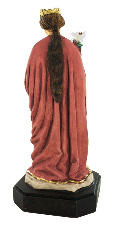 ferrari & arrighetti statua di santa giustina da 12 cm in confezione regalo con segnalibro, statuetta personaggio religioso con scatola regalo decorativa, testi in it/en/de/fr