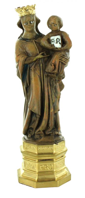 statua della madonna di lluc da 12 cm in confezione regalo con segnalibro in spagnolo