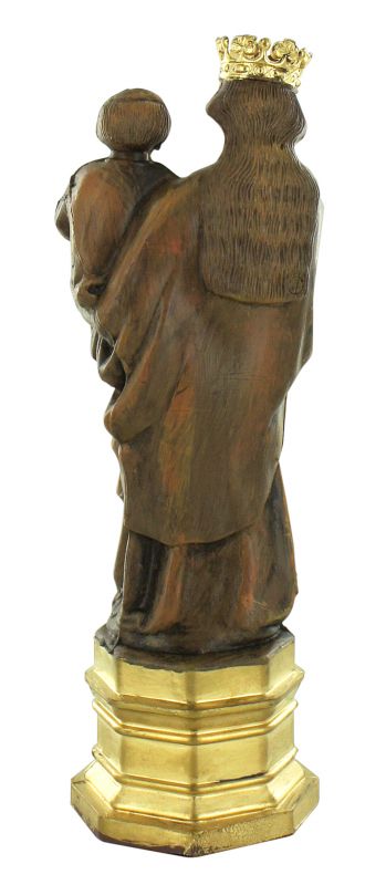 statua della madonna di lluc da 12 cm in confezione regalo con segnalibro in spagnolo