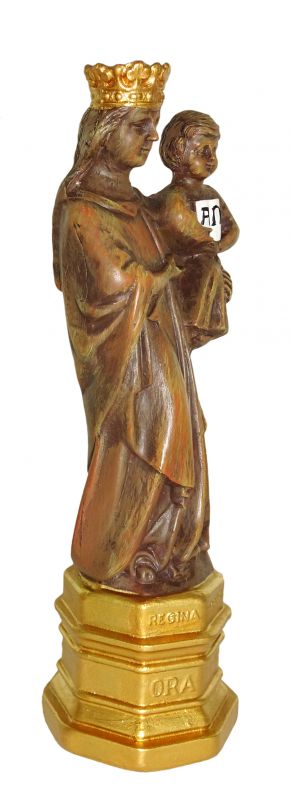 statua della madonna di lluc da 12 cm in confezione regalo con segnalibro in spagnolo