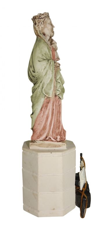 statua della santa maria del mar (barcellona) da 12 cm in confezione regalo con segnalibro