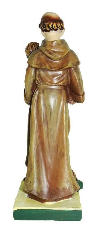 statua di sant'antonio da 20 cm in confezione regalo con segnalibro in it/en/es/fr