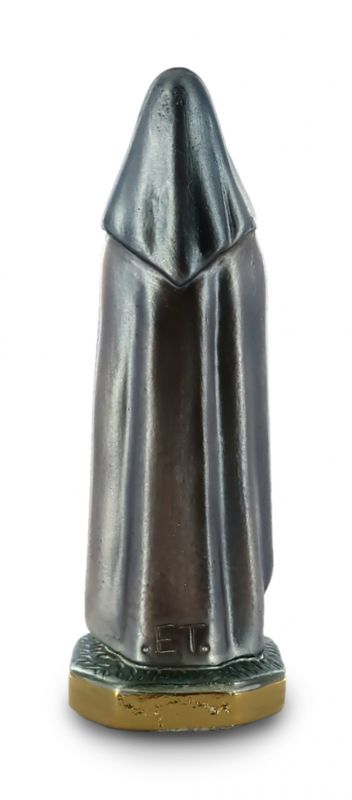 statua santa chiara in gesso madreperlato dipinta a mano - 15 cm