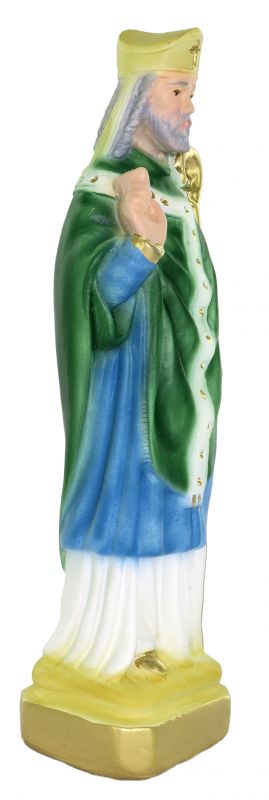 statua san patrizio / st. patrick in gesso dipinta a mano - 15 cm