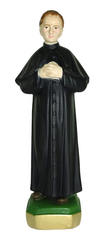 statua san giovanni bosco in gesso dipinta a mano - 17 cm