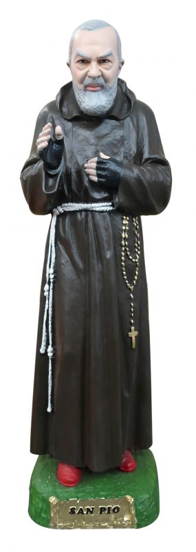 statua padre pio in gesso dipinta a mano - 180 cm