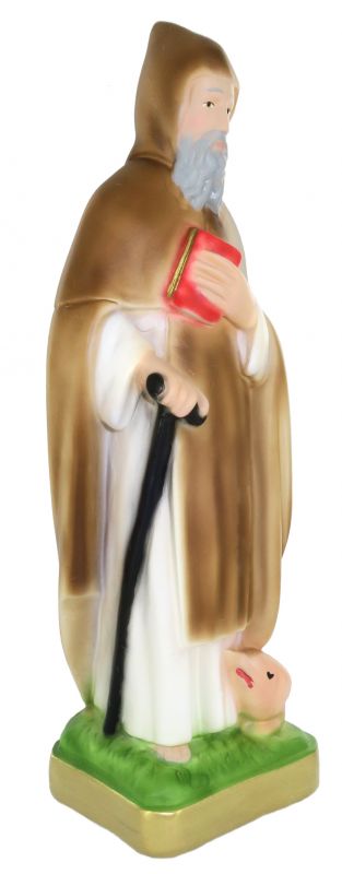 statua di sant'antonio abate / eremita in gesso dipinta a mano - 23 cm