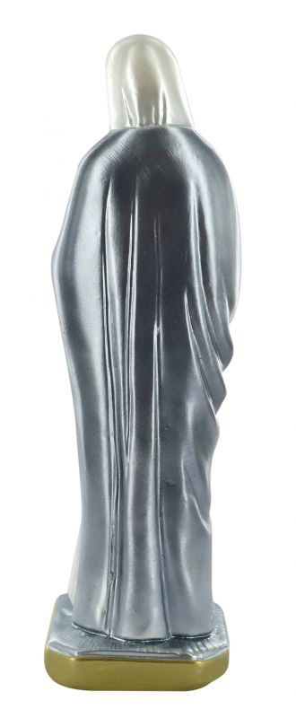 statua santa caterina da siena in gesso madreperlato dipinta a mano - circa 20 cm