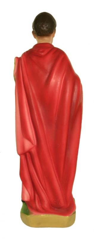 statua sant espedito in gesso dipinta a mano - circa 20 cm