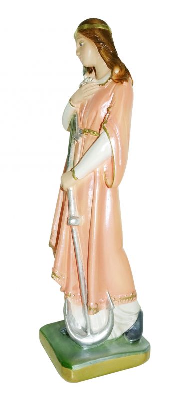 statua santa filomena in gesso madreperlato dipinta a mano - circa 20 cm
