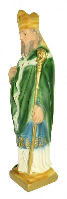 statua san patrizio / st. patrick in gesso dipinta a mano - 20 cm