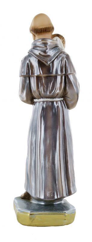 statua sant antonio in gesso madreperlato dipinta a mano - 20 cm