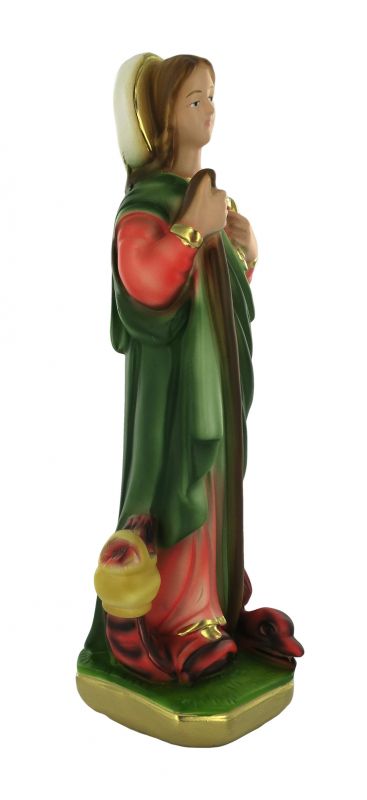 statua santa marta in gesso madreperlato dipinta a mano - circa 20 cm