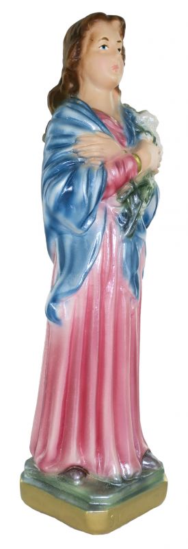 statua santa maria goretti in gesso madreperlato dipinta a mano - 20 cm